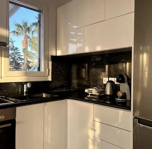 Minimal Blue With Sunset View In