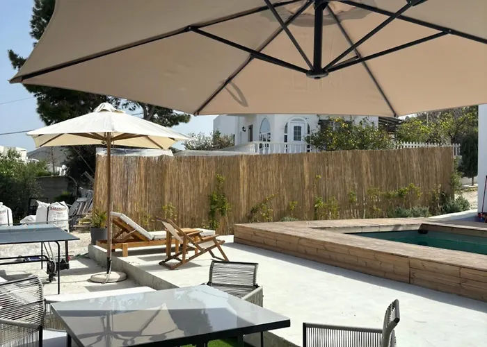 Minimal Blue With Sunset View In